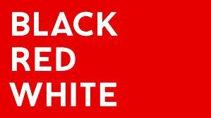 black red white